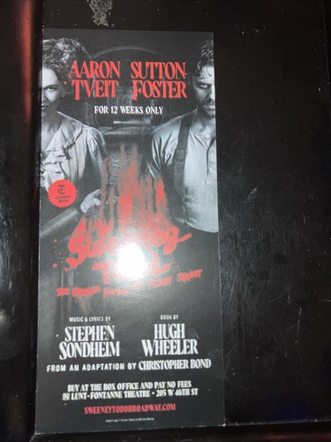 Sweeney todd flyer - flyer, broadway