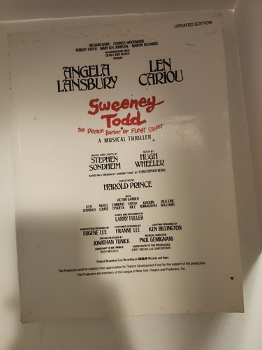 Sweeney todd pianoforte vocale - sweeney,